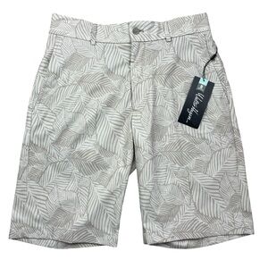 NEW Walter Hagen Golf MSRP $70 Perfect 11 Leaves Print Khaki Chino Shorts sz. 30